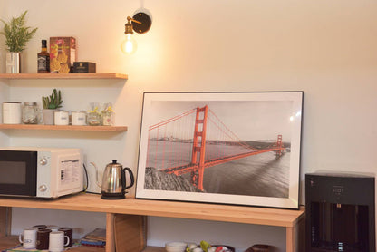 アートポスター アートパネル ゴールデンゲートブリッジ サンフランシスコ 橋 海 自然 都会 アメリカ 晴天 おしゃれ 北欧 リビング 玄関
